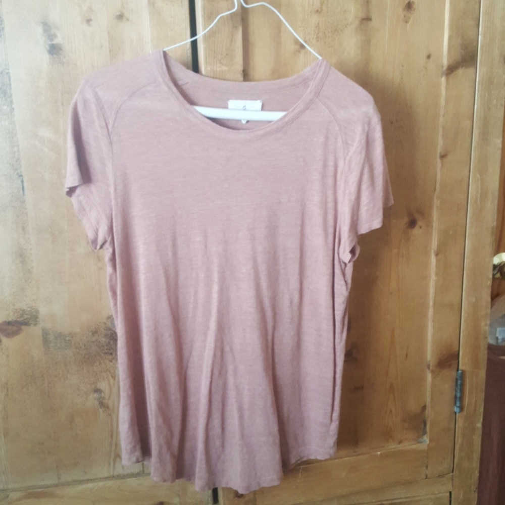 Lou and Grey linen t-shirt Dusty pink size small